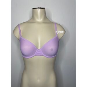 Smoothez Aerie Women's Size 32D Microfiber Unlined Full Coverage Bra Purple NWT